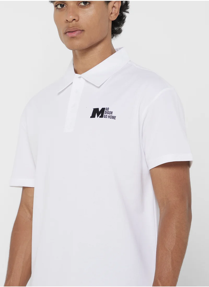 Seventy Five Polo Solid Shorts Sleeve T-Shirt