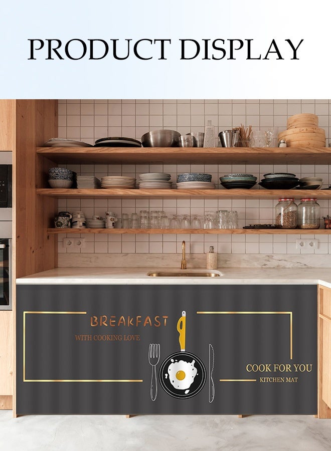 DUNISO Kitchen Cabinet Curtain, Velcro Sundries Rack Door Curtain, Pull Curtain, Punch-Free Cabinet Dust Fume Curtain, Sink Curtain, Locker Privacy Curtain, Shelf Cabinet Curtain, Bookcase Shoe Rack Dust Curtain, Self-Adhesive 100*140cm  - Image 4