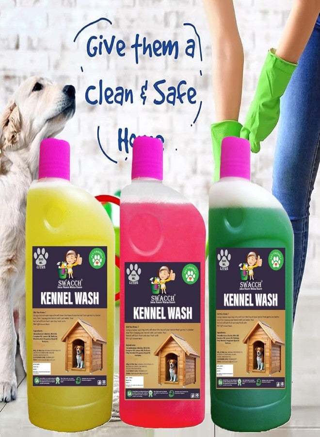 swacch Kennel Wash (500ml) (Combo Pack of 3) Lemon, Rose & Jasmine I Pet Stain & Odour Remover I Pet Floor Cleaner Liquid I Dog and Cat Friendly - Image 3