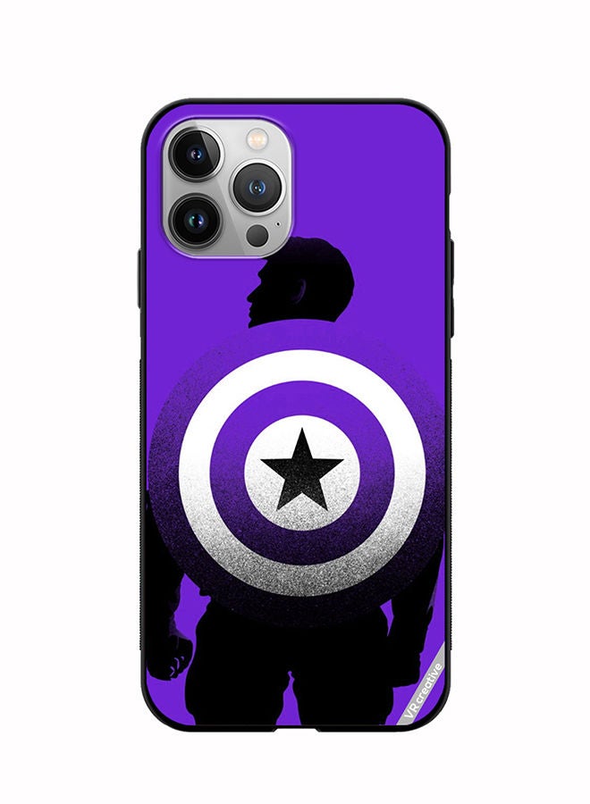 VR CREATIVE Protective Case Cover For Apple iPhone 11 Pro Max Purple Captain America Design Multicolour - Image 1
