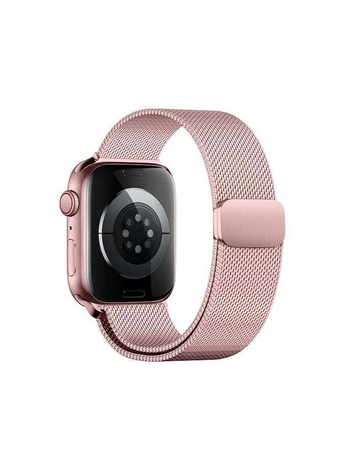 متوافق مع سوار ساعة Apple Watch مقاس 42 مم للنساء والرجال، سوار معصم معدني مغناطيسي من الفولاذ المقاوم للصدأ متوافق مع سلسلة iWatch Ultra - Image 1