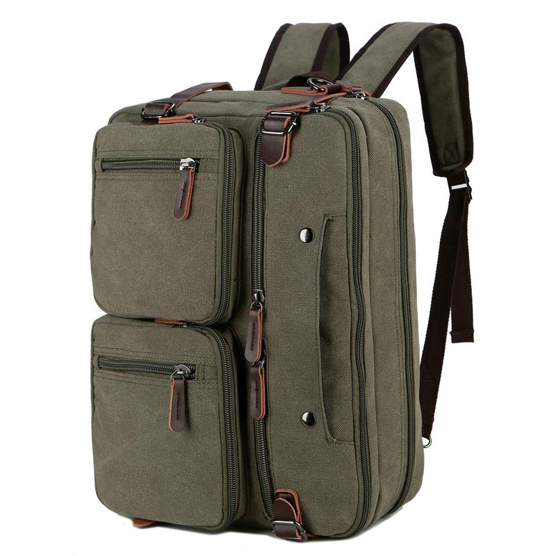 Baosha Convertible Briefcase Backpack 17 Inch Laptop Bag Case Business Briefcase HB22 Amy Green