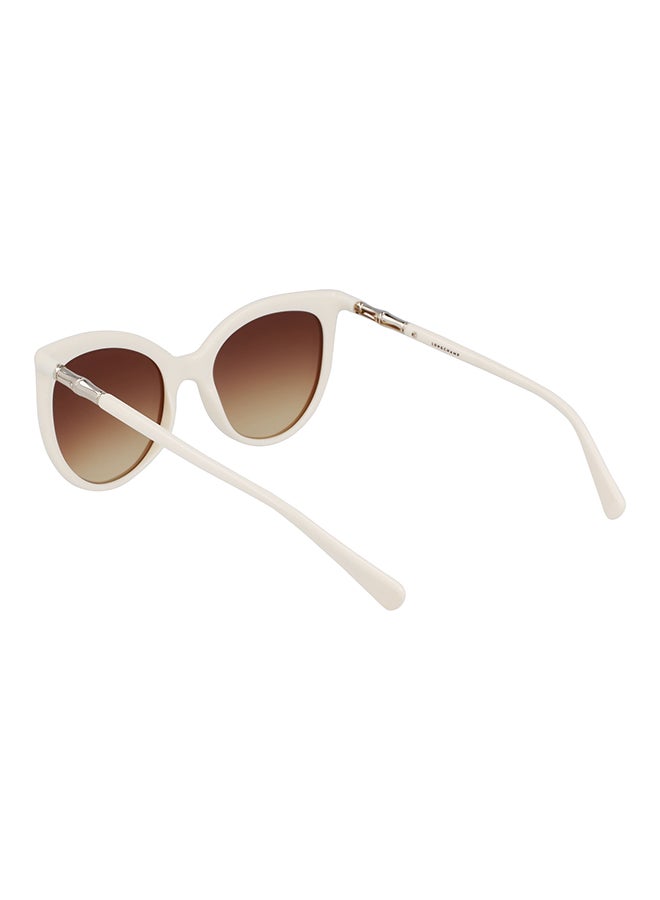 Longchamp نظارة شمسية عين القطة للحماية من الأشعة فوق البنفسجية للنساء - LO720S-107-5420 - مقاس العدسة: 54 ملم  - Image 3