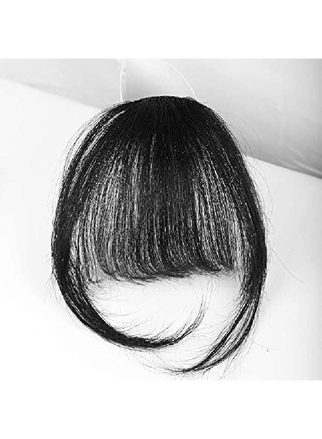 Cute critters Clip In Bangs Front Neat Air Fringe One Piece Clip In Fringe Hair Extensions With Temples For Women (Natural Color) - Image 2