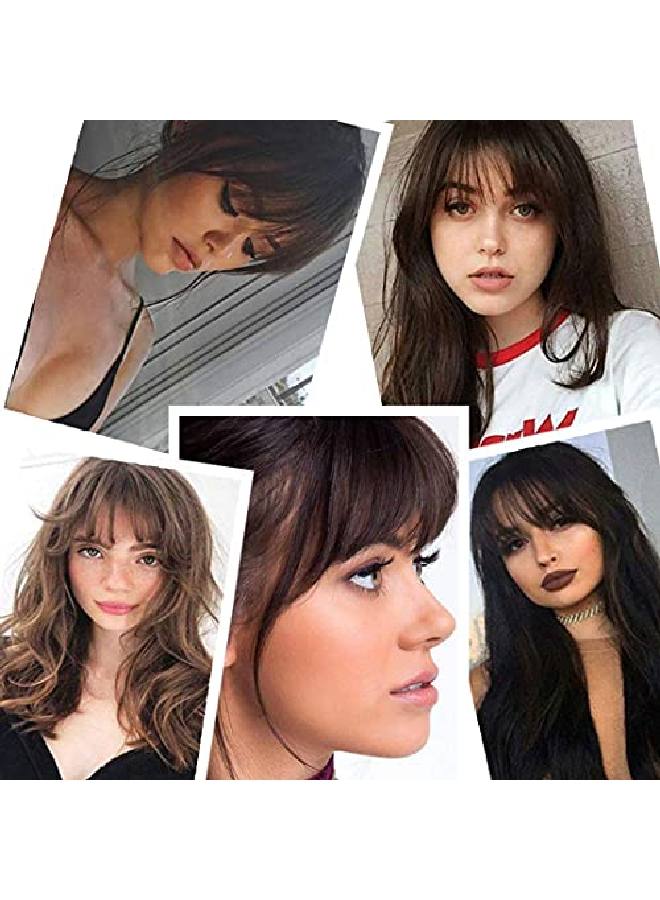 Cute critters Clip In Bangs Front Neat Air Fringe One Piece Clip In Fringe Hair Extensions With Temples For Women (Natural Color) - Image 3