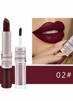 TEAYASON lipstick Double Head Non Stick Cup Fog Face Lip Gloss Two In One Paste Non Fading Stick Cup Lipstick  (02#)  - Image 1