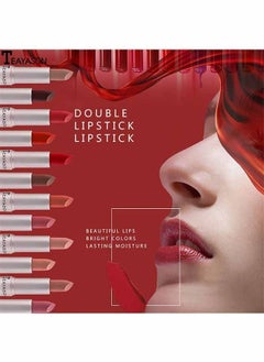 TEAYASON lipstick Double Head Non Stick Cup Fog Face Lip Gloss Two In One Paste Non Fading Stick Cup Lipstick  (02#)  - Image 4