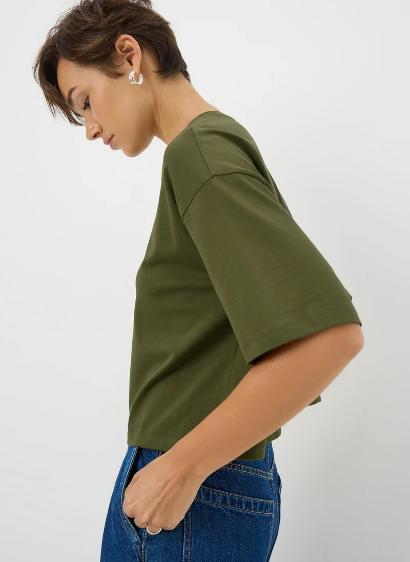 Matalan Green Short Sleeve Boxy T-Shirt