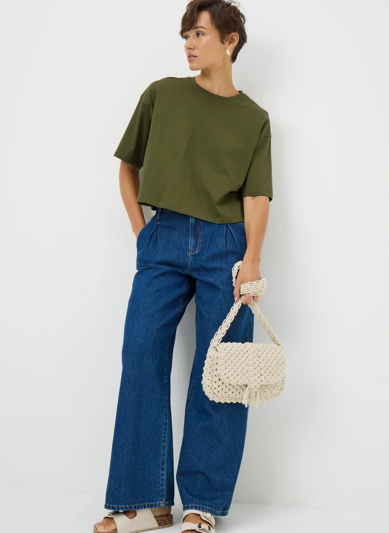 Matalan Green Short Sleeve Boxy T-Shirt