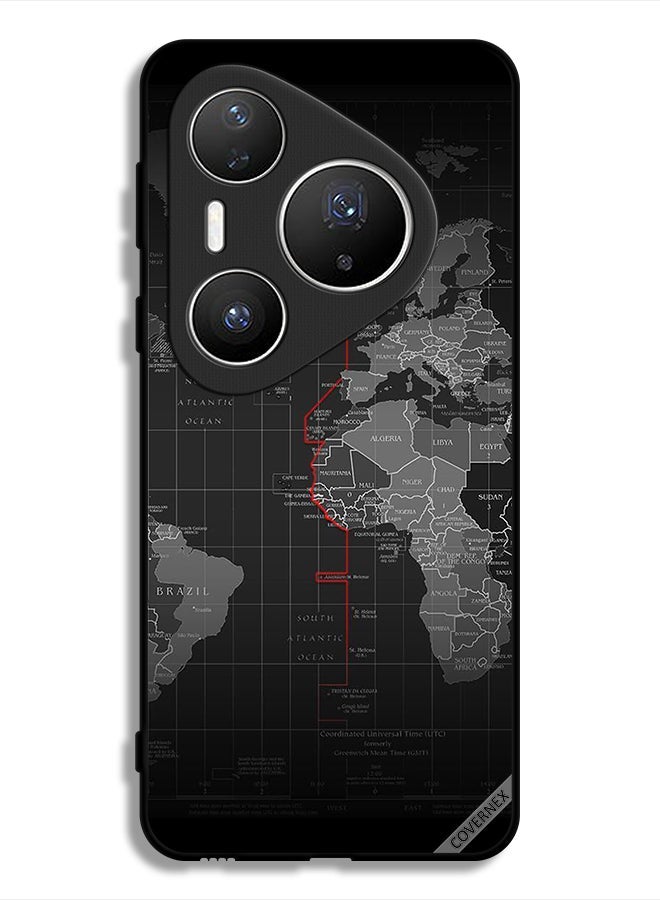 Covernex Huawei Pura 80 Pro Plus Protective Case Cover World Map - Image 1