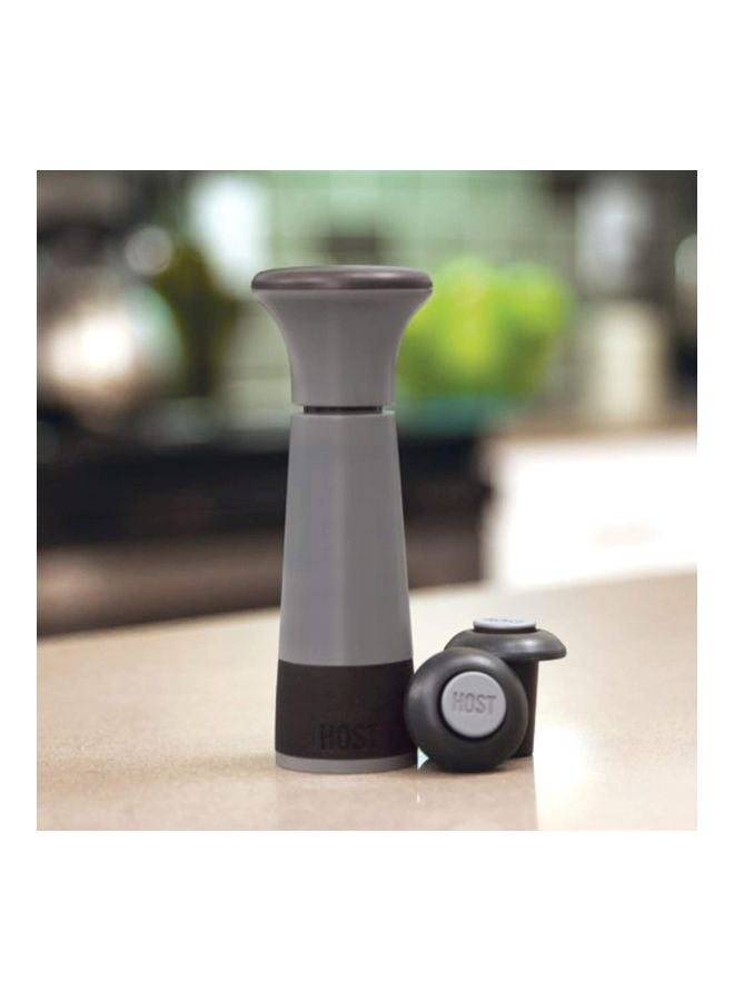 Host AirLOCK Wine Saver Pump and Wine Preserver with Wine Stoppers Vacuum Sealer Wine Pump and Wine Vacuum Bottle Stopper, set of 3, Black - Image 5