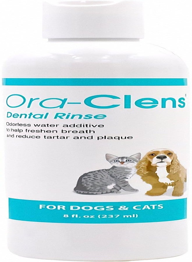 Pet Health Solutions Ora-Clens Dental Rinse for Dogs & Cats - Cleans Teeth, Freshens Breath - Antimicrobial - 8 fl oz - Image 1
