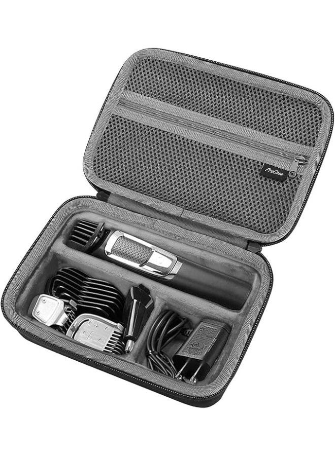 ProCase Hard Case for Philips Norelco Multigroom Series 3000 5000 7000 MG3750 MG5750/49 MG7750/49 Electric Shaver and Accessories for Men - Black - Image 1