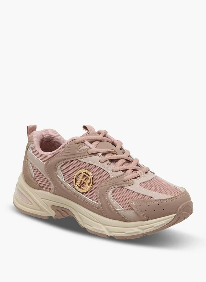 Women Panelled Lace-Up Sneakers