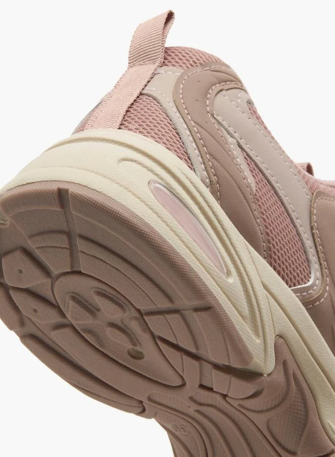Flora Bella By Shoexpress BLUSH Flora Bella Women Panelled Lace-Up Sneakers for Women | Best Price UAE