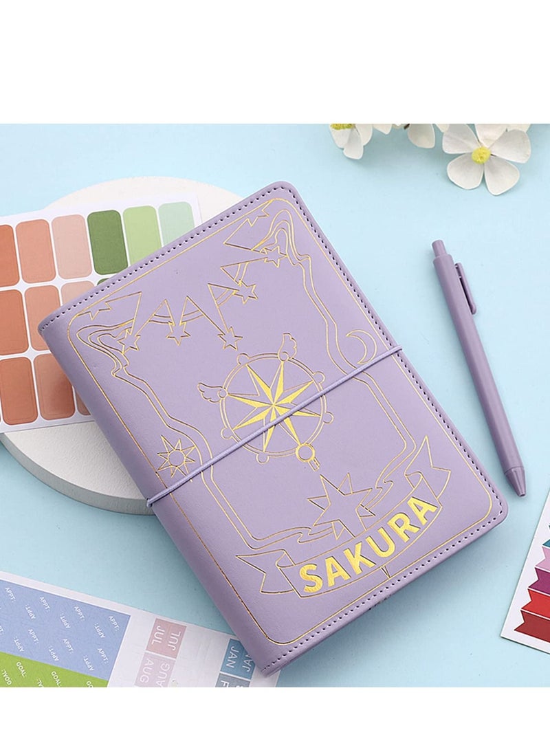 SYOSI Budget Binder Planner A6 Pu Leather Notebook Clear Pockets 12 Pcs Expense Sheets Various Sticker Labels Saving For Budgeting - Image 2