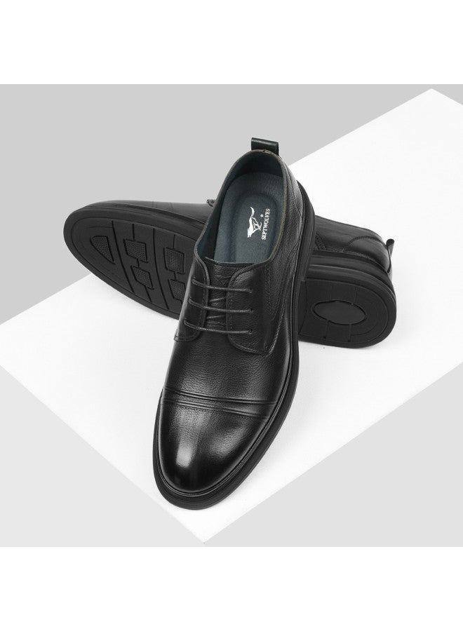 Septwolves Business Commute】men's Genuine Leather Dress Shoes, Autumn Business Formal Men's Shoes, British Style Genuine Leather Men's Dress Shoes - Image 2