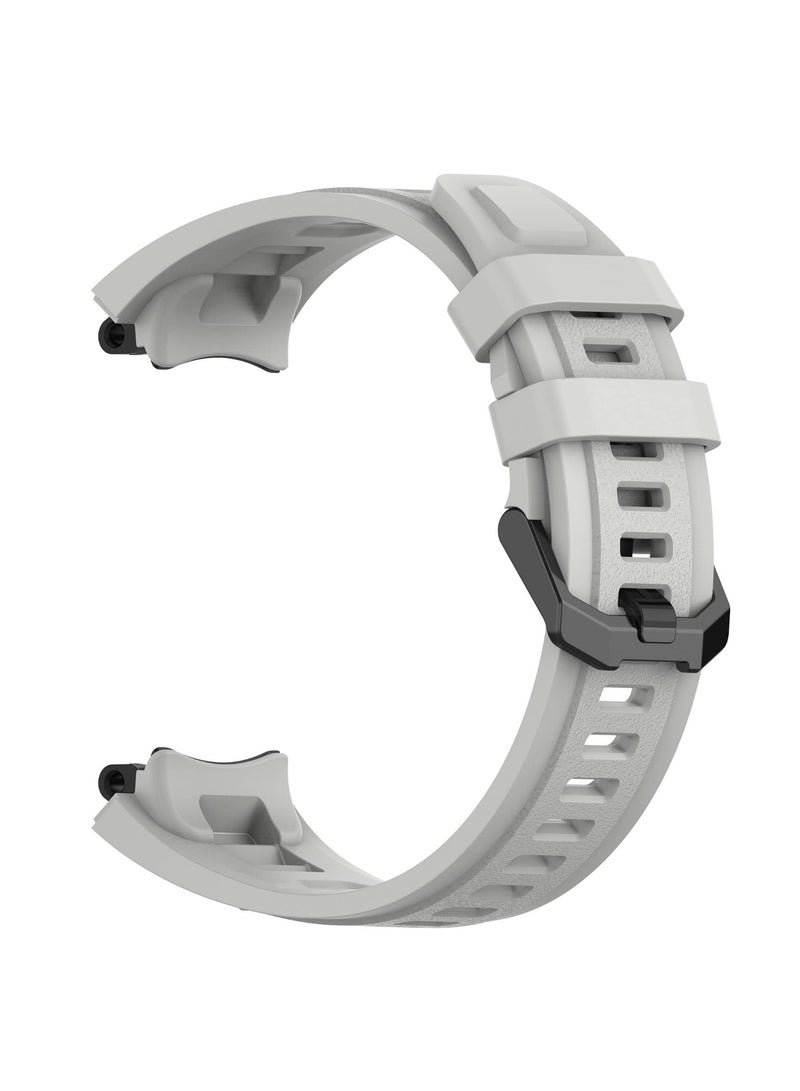 Sport Strap Compatible with Huami Amazfit T-Rex 2 Soft Silicone Strap Men's Women's Replacement Wristband Smartwatch Accessories (Grey) - Image 5