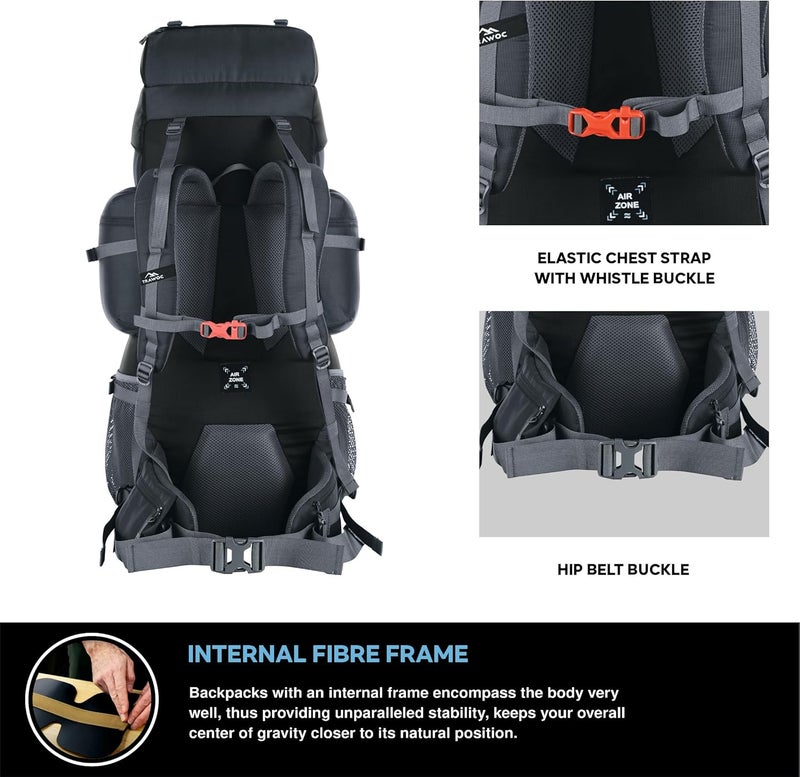 TRAWOC PEAKPRO 75L Travel Backpack - Image 2