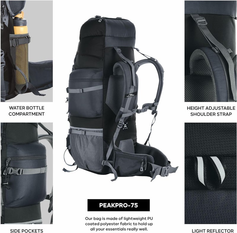 TRAWOC PEAKPRO 75L Travel Backpack - Image 4