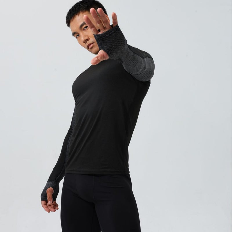 Gym Trendy Fitness Clothes Men's Tight-Fitting Long-Sleeved Sports Clothes Training Quick-Drying Clothes Running Yoga T-Shirt Elastic - Image 2