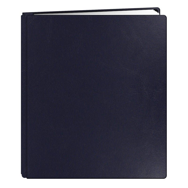 Pioneer Photo Albums 20Page Family Treasures Deluxe Navy Blue Bonded Leather Cover Scrapbook for 85 x 11Inch Pages