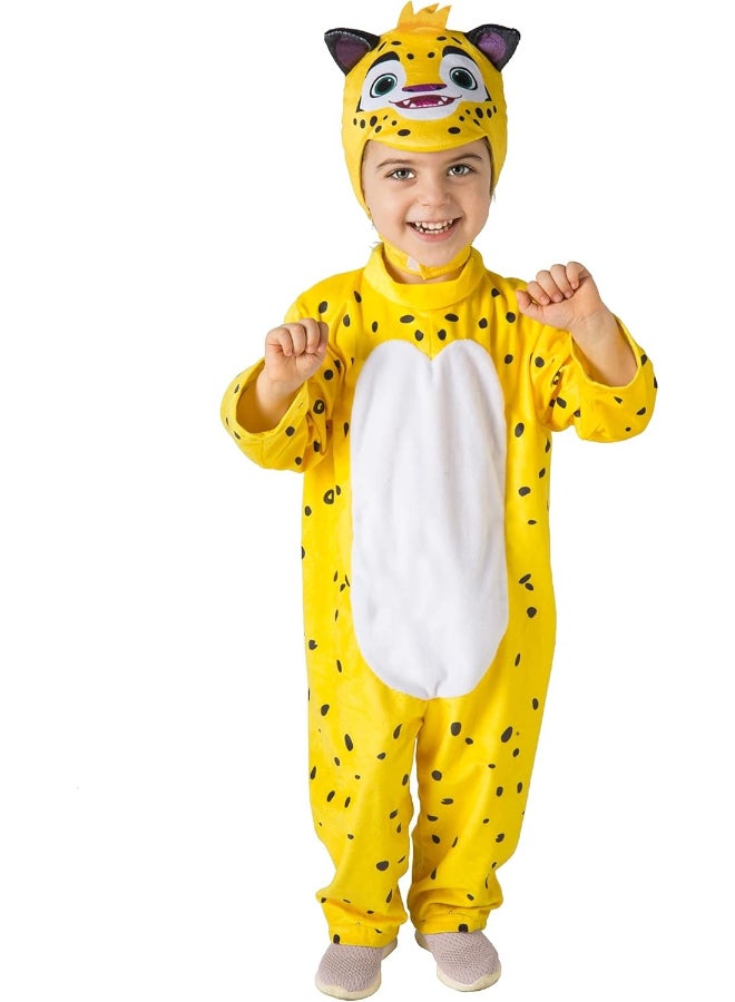 Ciao زي ليو الرسمي للأطفال 3-4 سنوات | بدلة كرتونية مرخصة وقبعة | زي تنكري للأولاد والبنات للهالوين، الكرنفال ولعب الأدوار - Image 1