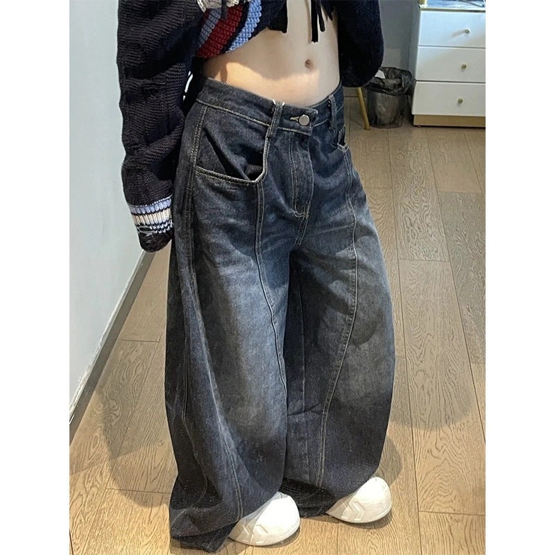Unisex Classic Denim Jeans Loose Fit Daily Outdoor Wear - Image 3