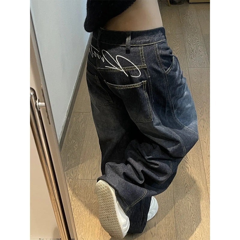 Unisex Classic Denim Jeans Loose Fit Daily Outdoor Wear - Image 5
