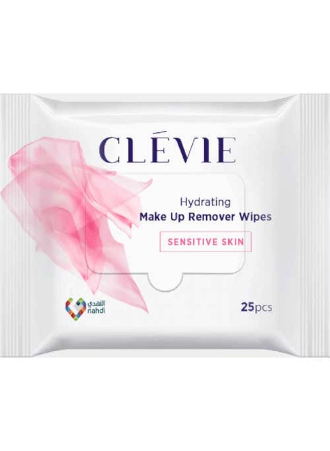 Clevie Make Up Remover Wipes Sensitive Skin 25 Pcs - Image 1