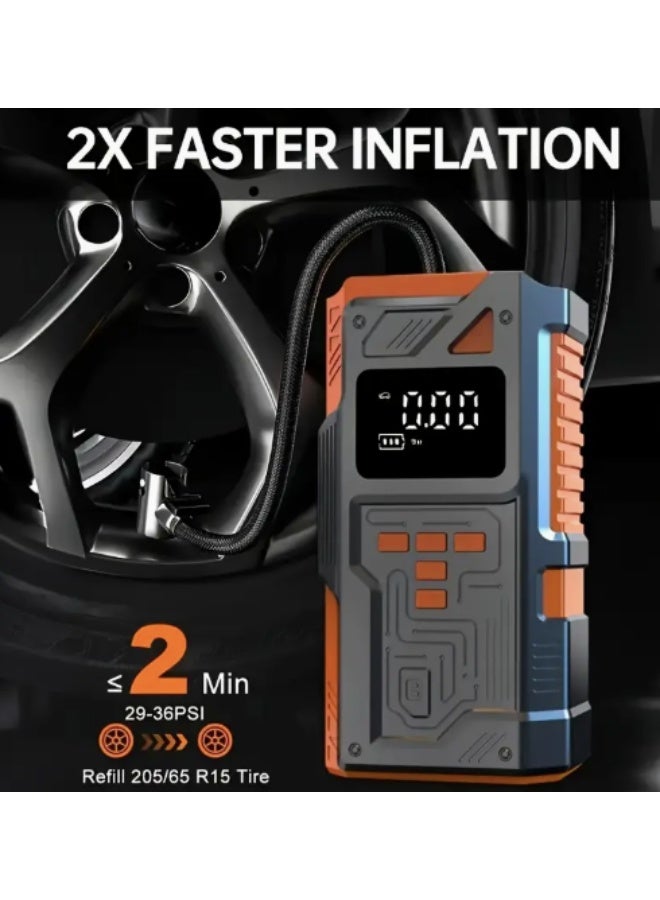 Car Jump Starter Kit with 150 PSI Air Pump Emergency Power Box - Image 4