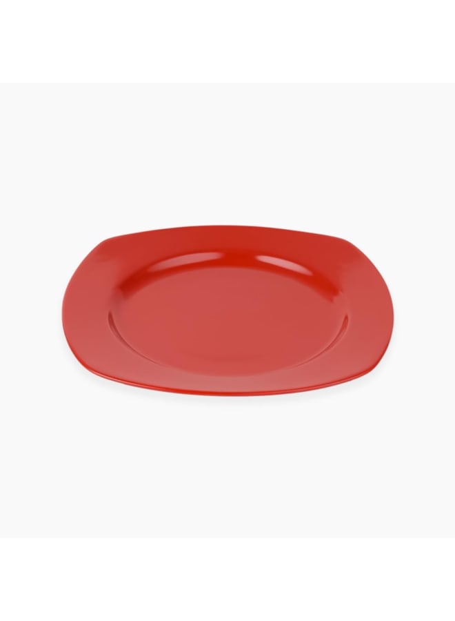 Rosa By Fathy Mahmoud Ibek Flat Plate, 25 Cm Size, Red