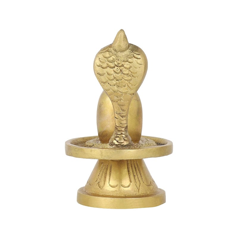 Pick End Now Brass Shivling Mini Mini Brass Shiva Lingam Brass Sivalingam for Puja Mini 65 x 5 x 75Cm 190Gm Shivling for Pooja Brass 3 Inches Height Brass Gold Colour - Image 3