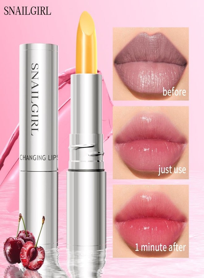 Color Changing Lipstick Set, Naturally Hydrating Long Lasting Lipstick,Temperature Change Moisturizer Lip Stick, Magic Color Change Lip Gloss Smudge Proof Nutritious Balm Tinted (Red Cherry) - Image 5