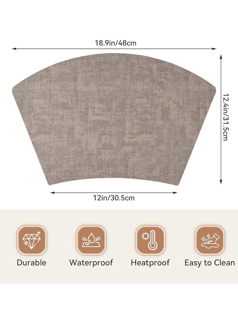 Vparty Vinyl Placemats Set of 4, Heat Resistant Waterproof Oilproof, Wipeable Anti-Slip Faux Leather Table Mats, Durable Dining Placemats for Kitchen, Dining Room, Party, Outdoor Use, Easy-Clean Vinyl Table Mats for Home Decor.  - Image 2