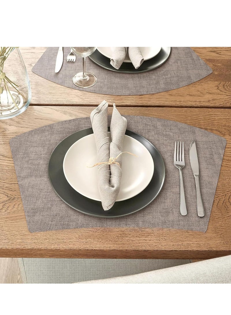 Vparty Vinyl Placemats Set of 4, Heat Resistant Waterproof Oilproof, Wipeable Anti-Slip Faux Leather Table Mats, Durable Dining Placemats for Kitchen, Dining Room, Party, Outdoor Use, Easy-Clean Vinyl Table Mats for Home Decor.  - Image 3