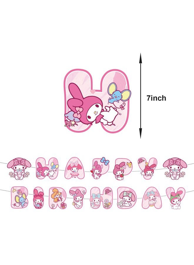 MUSNOW 13pcs melody party supplies,12pcs Melod Hanging Swirls and 1 Happy Birthday Banner for Melod party decoration - Image 3