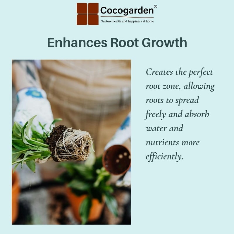 كتلة الكوكوبيت من Cocogarden للنباتات (600-650 جرام) - عبارة عن كتلة عضوية مصنوعة من تربة الكوكوبيت، تتمدد لتصل إلى حجم 10 لترات، وهي تربة طبيعية مناسبة للزراعة على التراسات، والزراعة الهيدروبونية، والنباتات الداخلية والخارجية. - Image 5