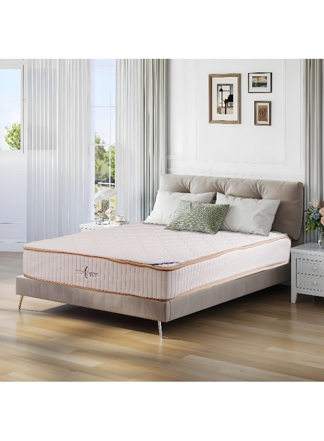 TOTAL COMFORT Barcelona Mattress | 22cm Thickness | Bonnell Spring System | Breathable Soft Knit Fabric | No Turn Design (King 180x200x22 cm) - Image 1
