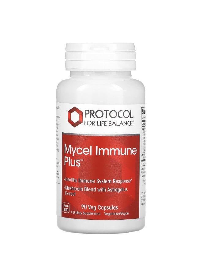 Protocol For Life Balance - Protocol for Life Balance, Mycel Immune Plus, 90 Veg Capsules - Image 1