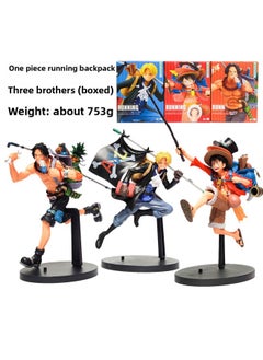Generic One Piece Running Three Brothers Backpack Sabo AISI Luffy Style Hand-made Decoration Boxed-Color:Running Ace  - Image 2