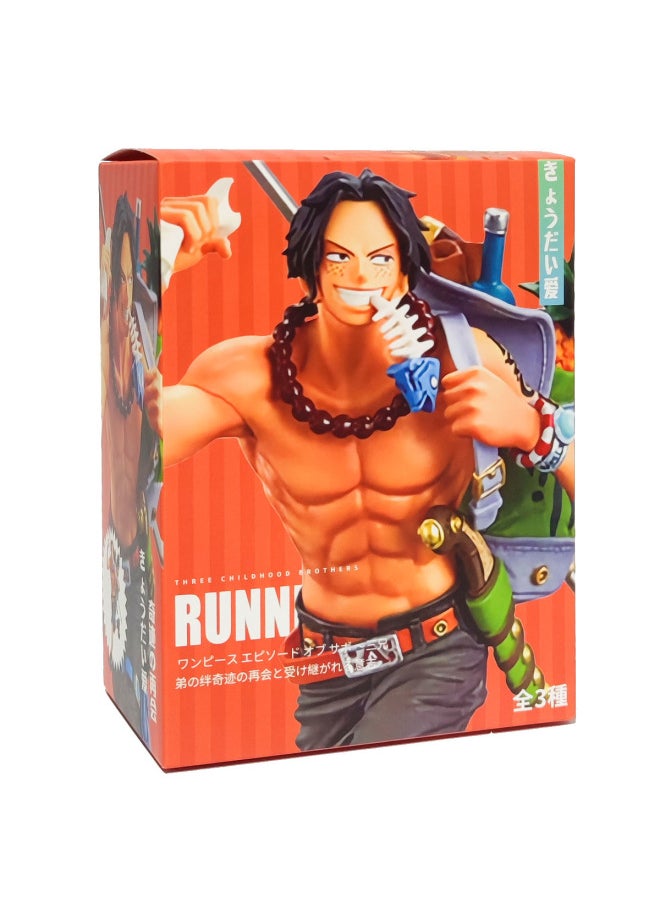 One Piece Running Three Brothers Backpack Sabo AISI Luffy Style Hand-made Decoration Boxed-Color:Running Ace