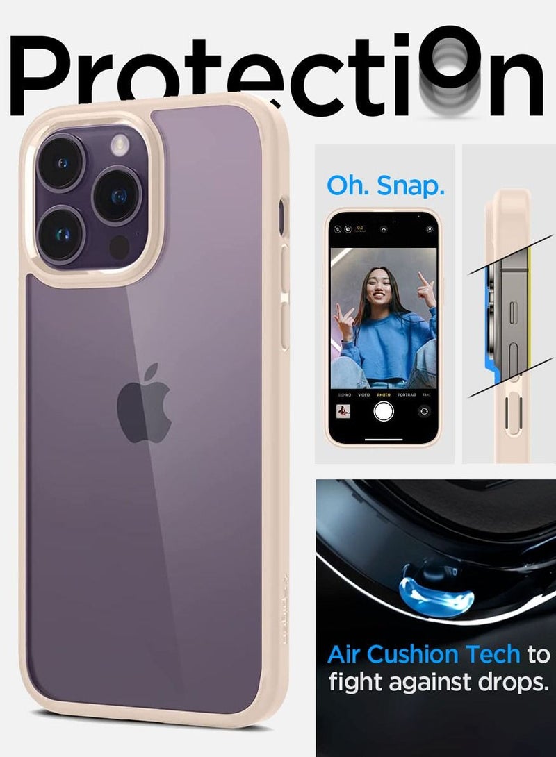 Spigen Ultra Hybrid iPhone 14 Pro Case Cover - Sand Beige - Image 4