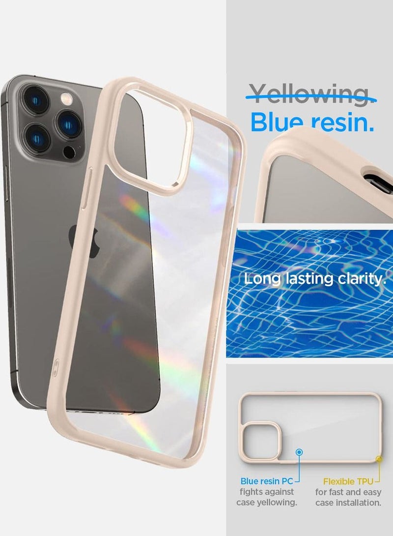Spigen Ultra Hybrid iPhone 14 Pro Case Cover - Sand Beige - Image 2
