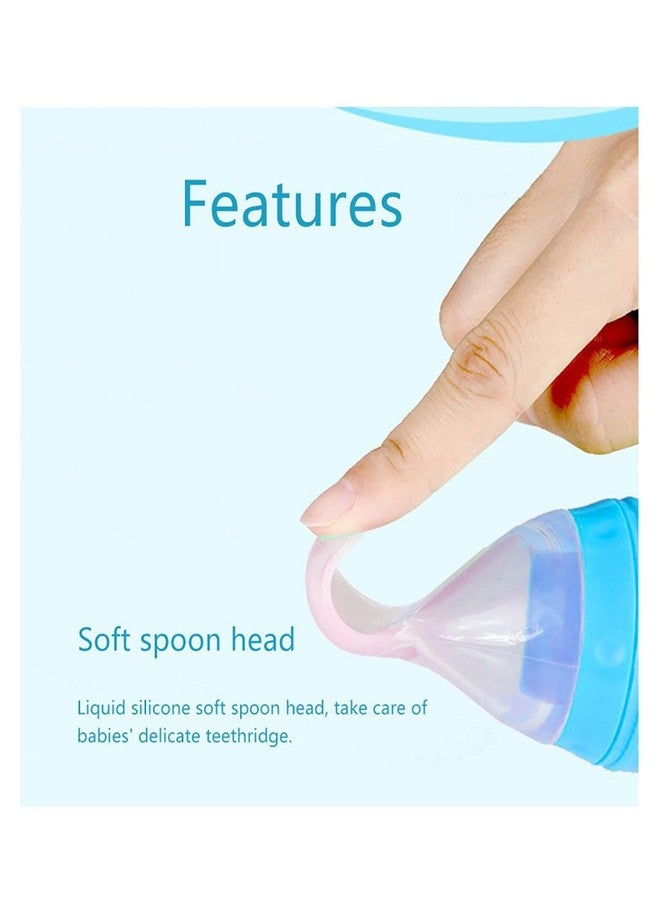 Joy Buzz Baby Feeding Product | Fruit Feeder Teether (1 Pcs) with 1 PCS Silicone Baby Food Dispensing Spoon 90ML and 3 Pcs Bib Set Combo Pack (Set of 5 Blue) - Image 4