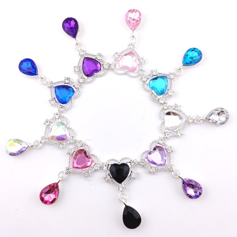 Heart Hollow Rhinestone Pendant DIY for Shoes, Clothing, Headwear, Bags, Hair Accessories Wholesale - Image 3