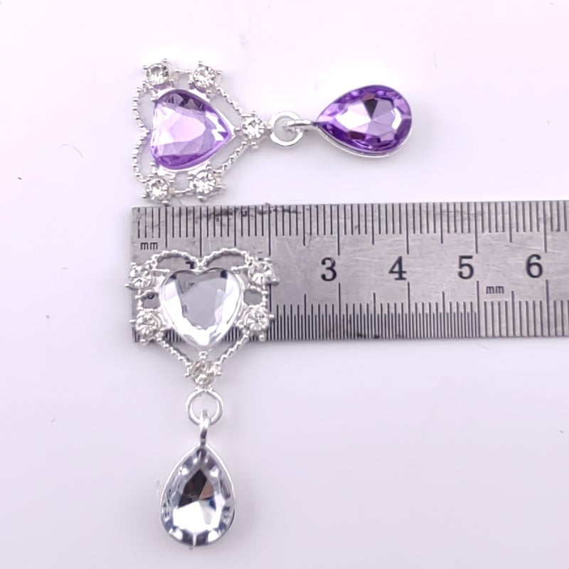 Heart Hollow Rhinestone Pendant DIY for Shoes, Clothing, Headwear, Bags, Hair Accessories Wholesale - Image 2