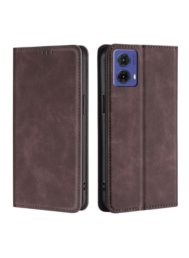 S-TOP Case For Motorola Moto G85 5G Skin Feel Magnetic Leather Phone Case - Image 1