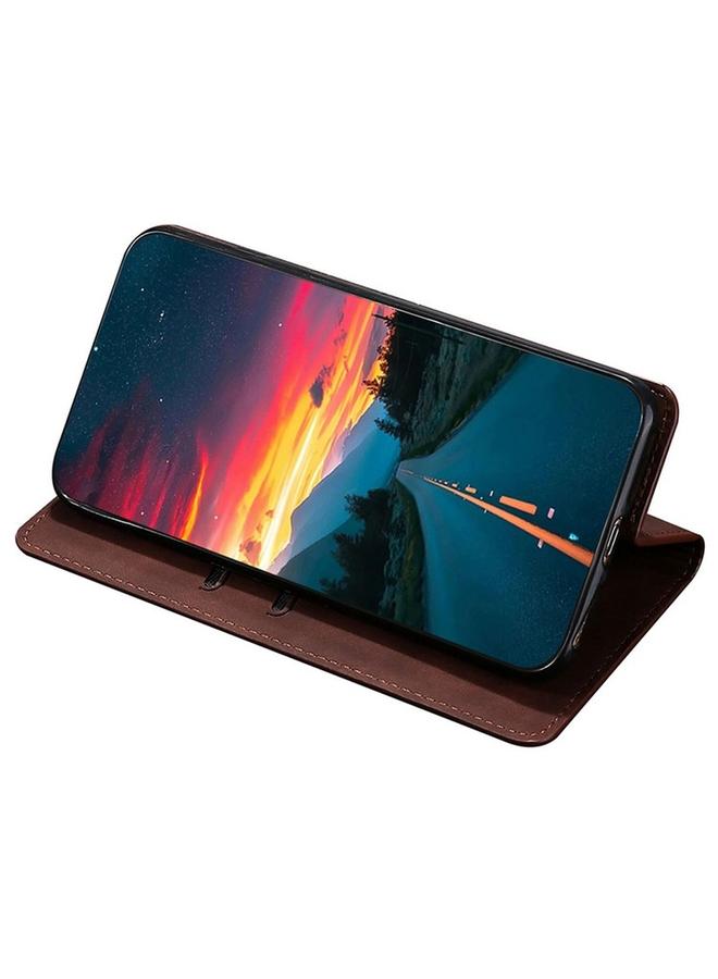 S-TOP Case For Motorola Moto G85 5G Skin Feel Magnetic Leather Phone Case - Image 4
