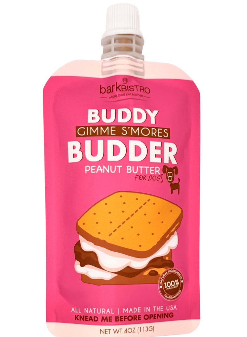 بارك بيسترو بودي بدر سكويز – زبدة فول سوداني طبيعية 100٪ للكلاب، مصنوعة في الولايات المتحدة الأمريكية، [113 جرام | 4 أونصات] 🐶 - Image 1